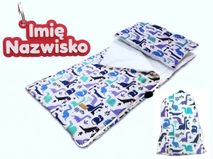 Śpiworek Przedszkolaka Personalizowany z Imieniem 140x75 Dinozaury