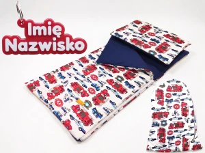 Śpiworek Przedszkolaka Personalizowany z Imieniem 140x75 Straż Pożarna Policja