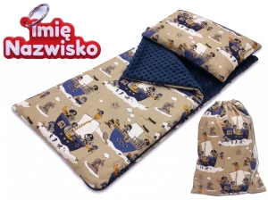 Śpiworek Do Żłobka Personalizowany z Poduszką i Workiem 120x60 Piraci